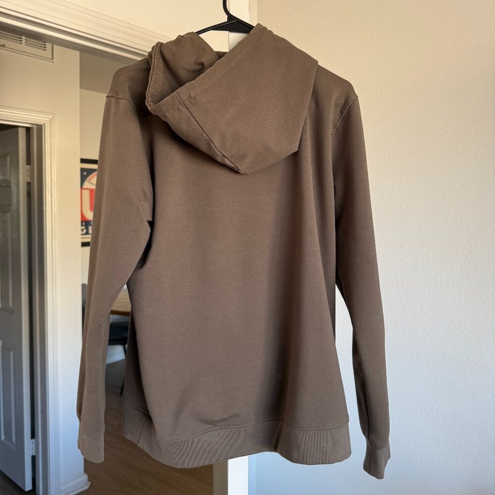 Cuts Split Hem Hoodie Brown Medium - image 2